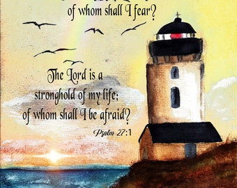 Whom Shall I Fear? Watercolor/Mixed Media Print