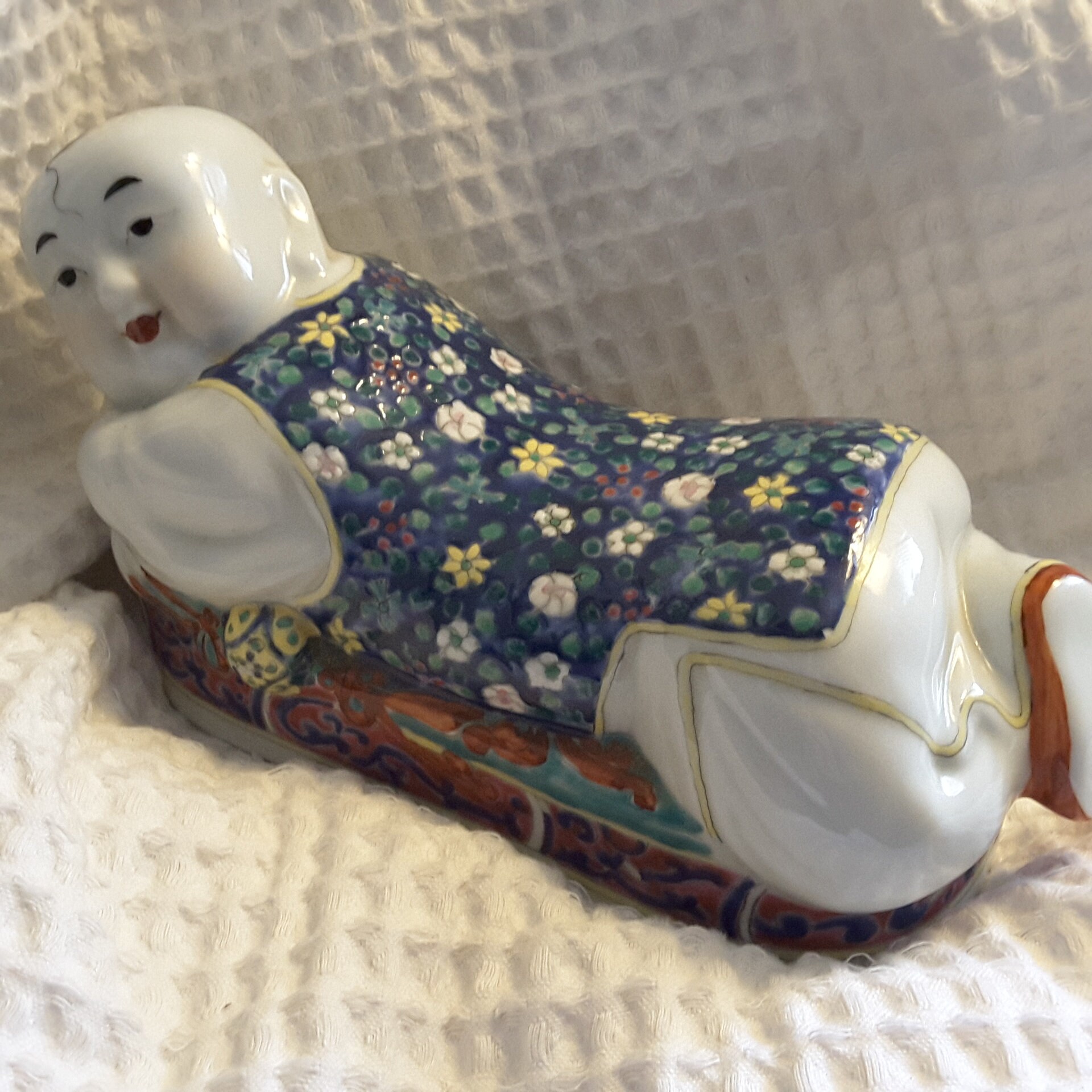 Old Asian porcelain pillow