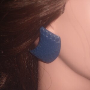 Vintage Navy Blue ABSTRACT EARRINGS image 1