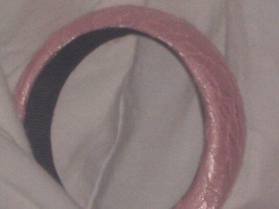 Romantic Vintage Pink Lace Bangle Bracelet - image 3