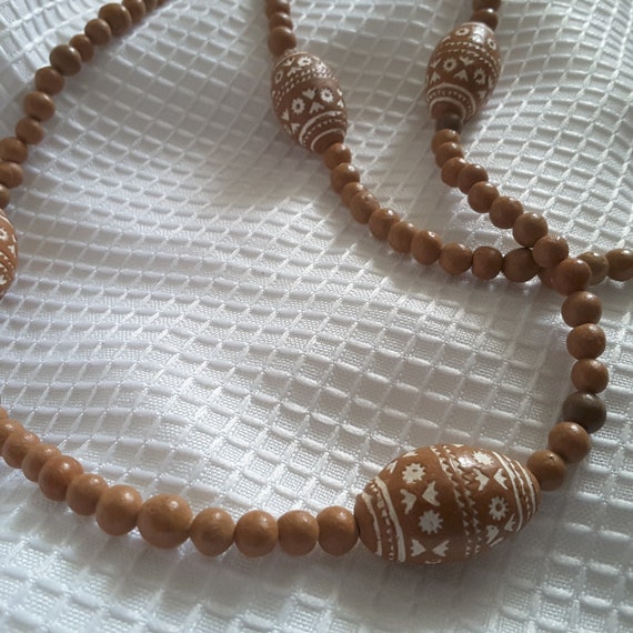 Handmade clay beaded necklace - image 2