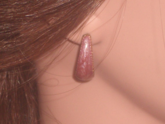 Vintage EPOXY ENAMEL HOOP Earrings - image 3