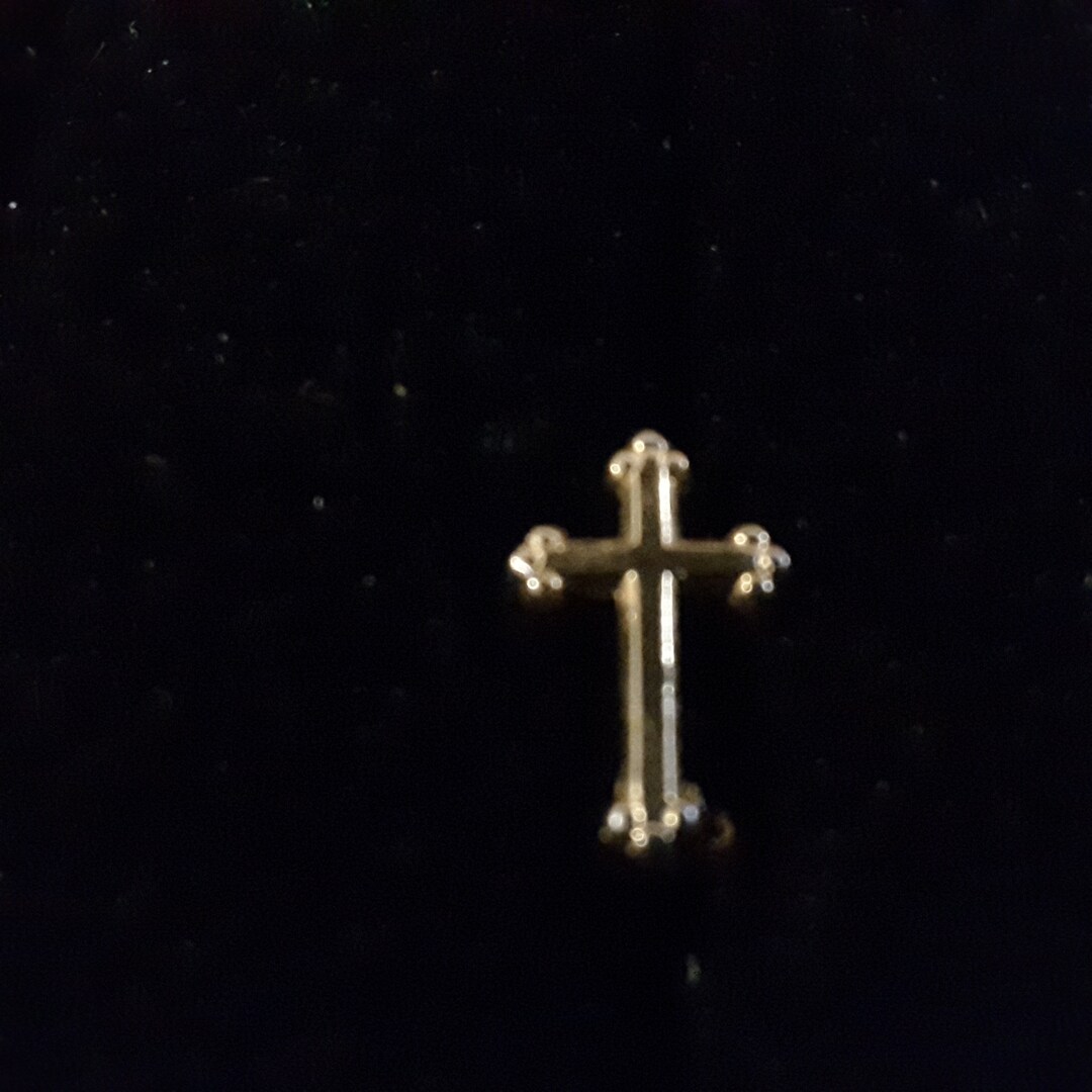 Small Goldtone Cross Pin - Etsy