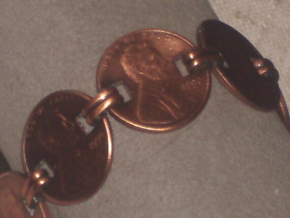 Vintage Copper Penny Bracelet - image 3