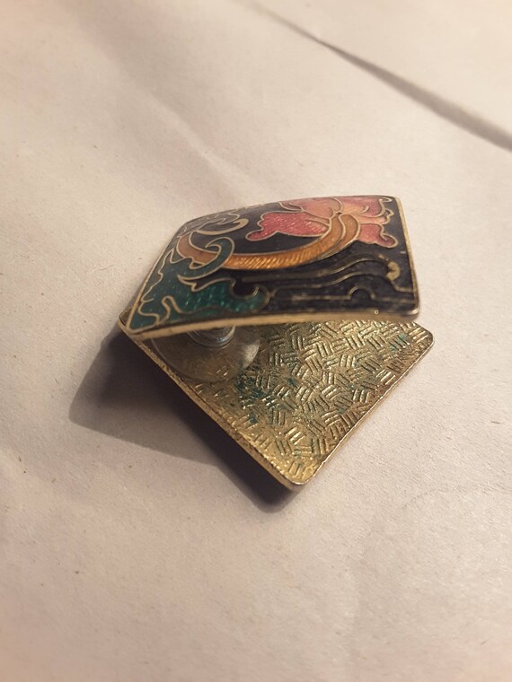 Vintage cloisonne studs - image 3