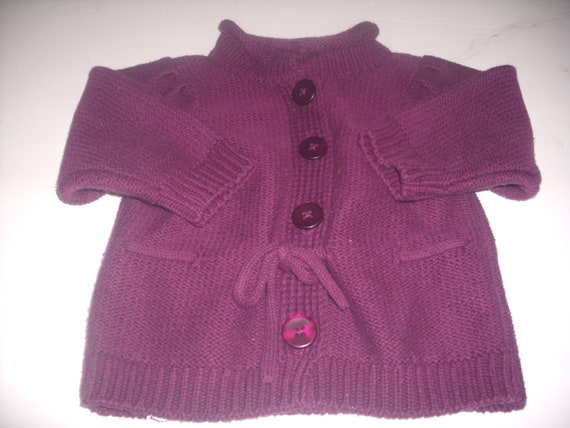 pretty plum baby sweater - image 2