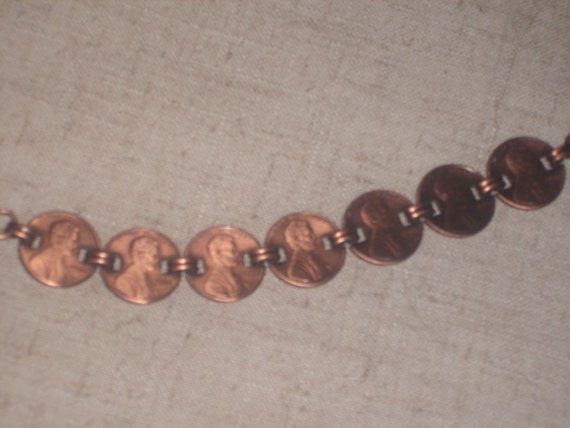 Vintage Copper Penny Bracelet - image 2