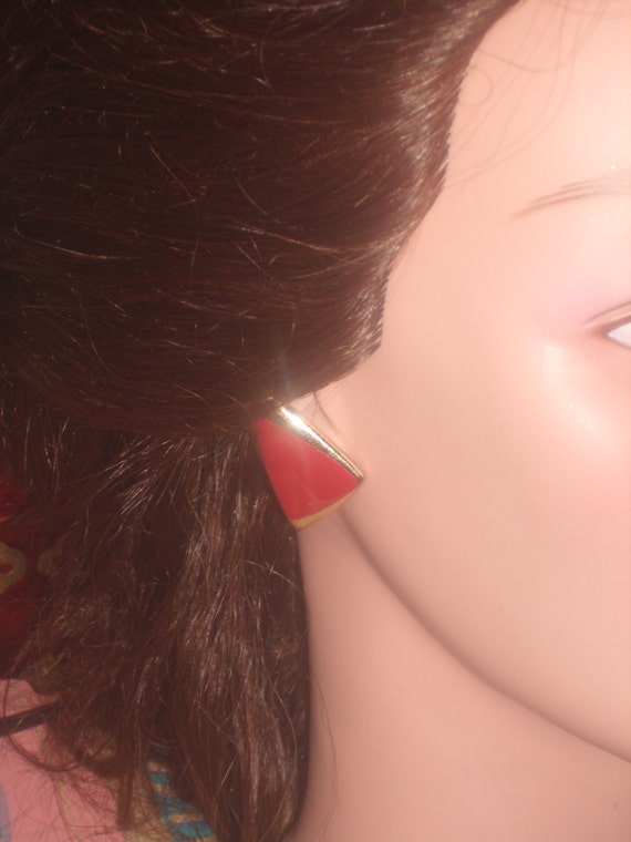 MAD MEN Red EARRINGS