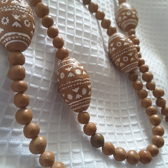 Handmade clay beaded necklace - image 1