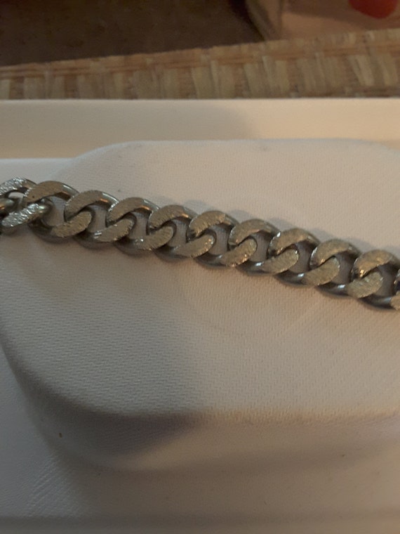 Vintage Napier silver Chain Link Bracelet - image 3