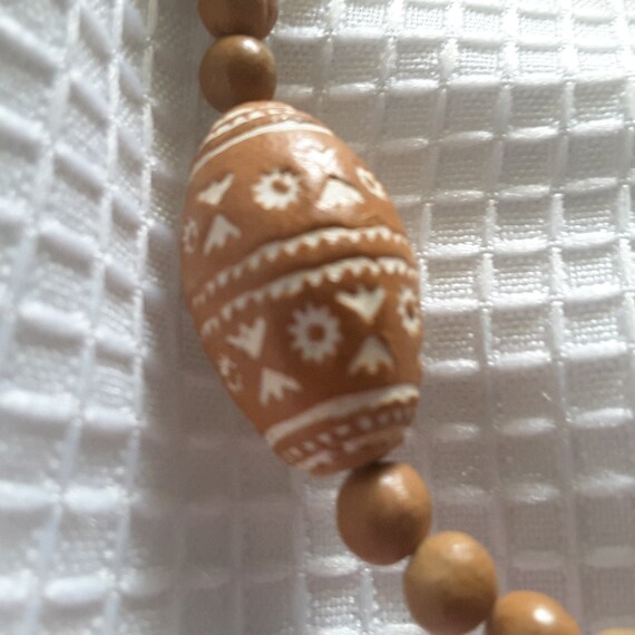 Handmade clay beaded necklace - image 3