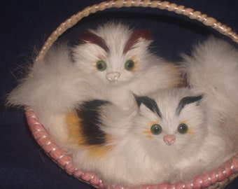 Vintage Kittens in a Basket