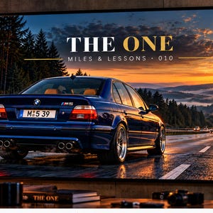 BMW E39 M5 Poster, Wandbild im Stil der deutschen Sportlimousine der 90er Jahre (Digitaler Download)
