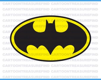 May include: A digital graphic featuring the black Batman bat symbol centered within a bright yellow oval, enclosed by a thick black border. The text INSTANT DOWNLOAD appears in dark blue at the top and bottom of the white background.