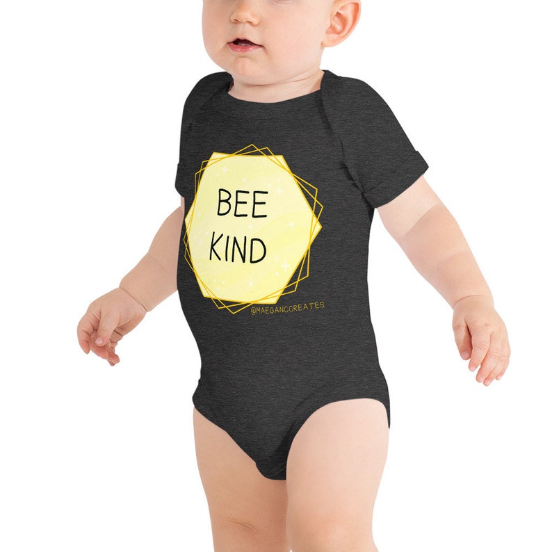tshirt Bee Kind Honeycomb baby onesie unisex body suit