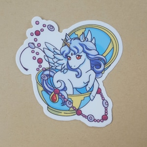 Pegasus Helios Vinyl Sticker - Anime, fantasy, sailor moon, manga, kawaii, cute, anime art, horse, unicorn, sailor moon sticker