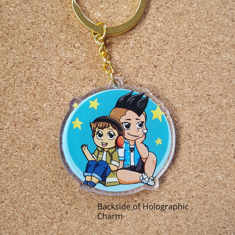 Anime Chibi Character Custom Clear Acrylic Keychain Commission Etsy