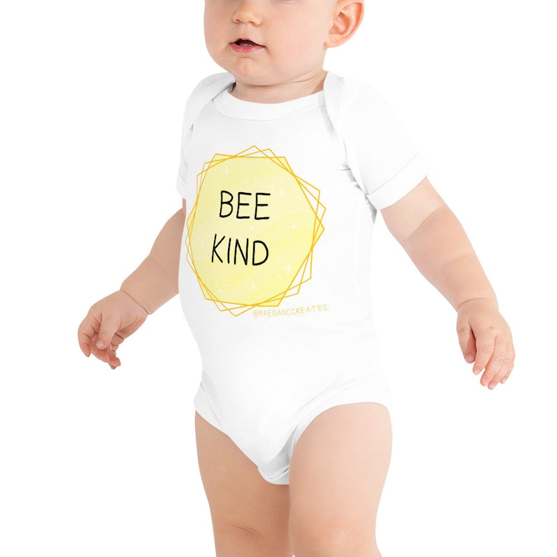 tshirt Bee Kind Honeycomb baby onesie unisex body suit