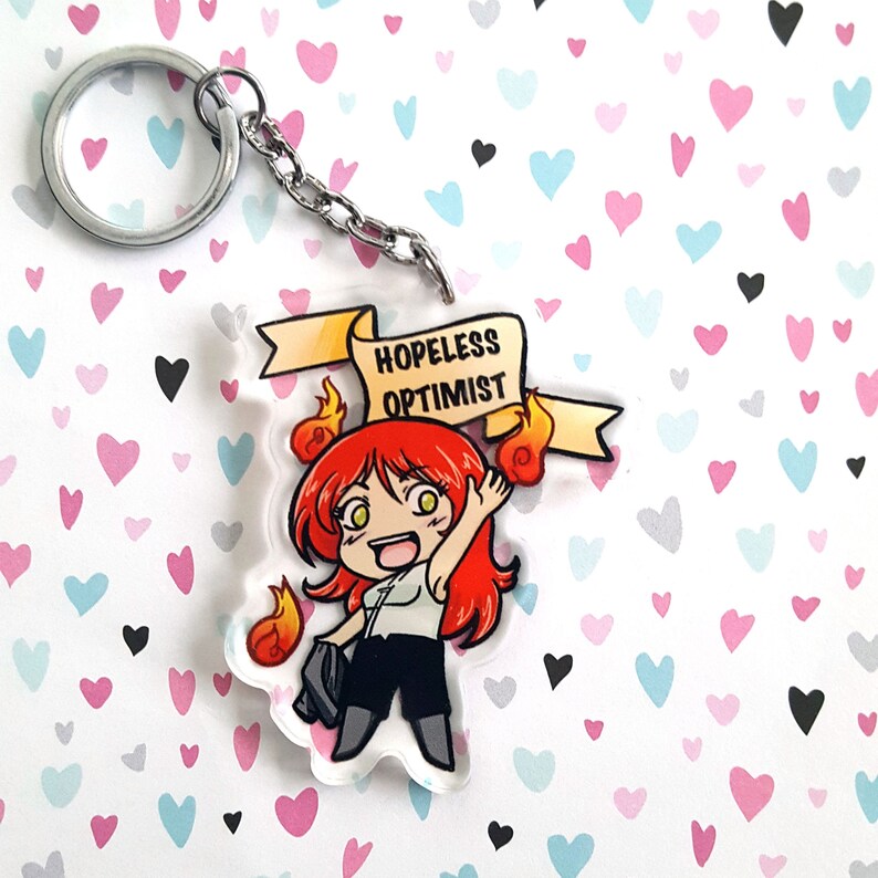 Anime Chibi Character Custom Clear Acrylic Keychain Commission Etsy