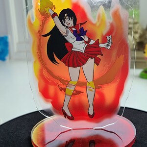 Sailor Mars 6 inch Acrylic Standee Anime, fire, acrylic figure, inner senshi, acrylic stand image 6