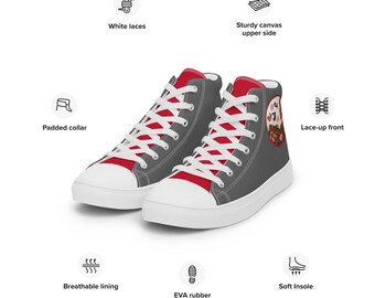 Scarpe da donna in tela alta Kitty Cat Ramen