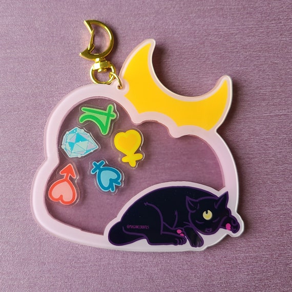 Moon Dreams Shaker Charm V2 | Artemis, Kawaii, Double-sided Shaker 