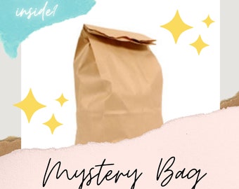 Small MYSTERY GRAB BAG | Seconds Sale, Kawaii Vinyl Stickers, cute lapel pins, acrylic keychain, art washi tape