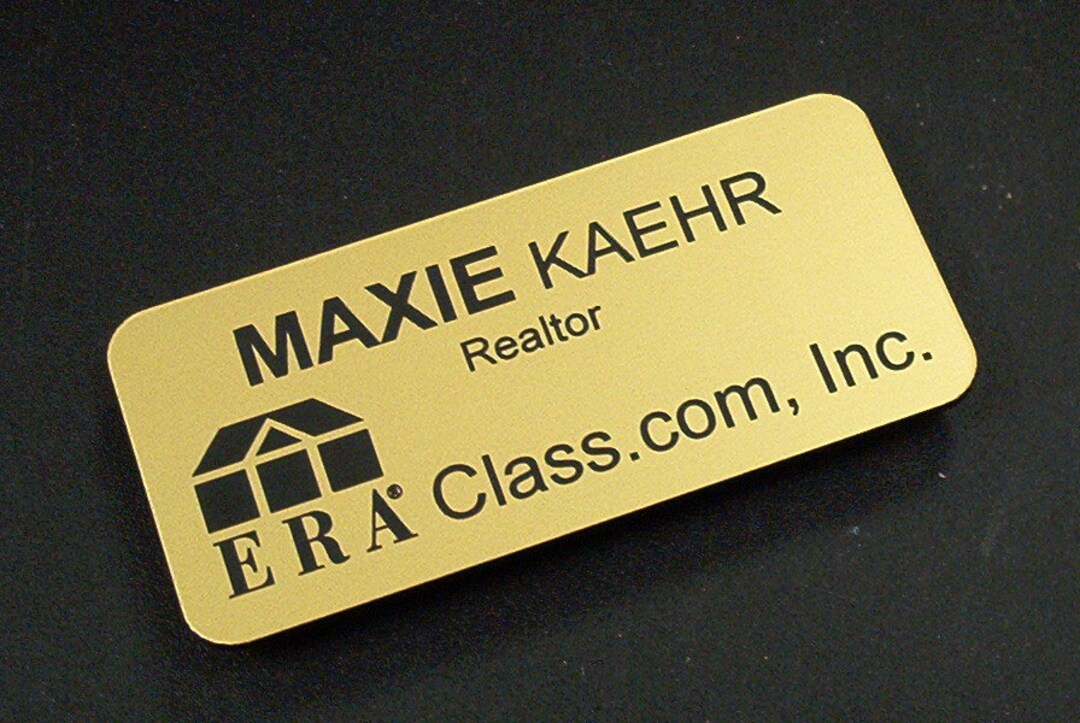 Acrylic Name Tag With or Pin Back Etsy