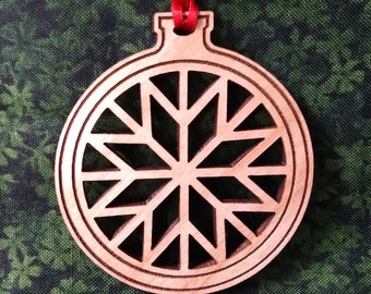 Snowflake Ornament, Alder Wood