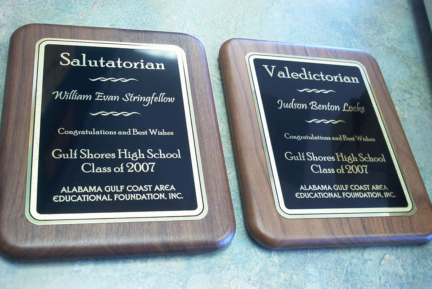 Valedictorian/salutatorian School Plaque 8 X 10 Etsy
