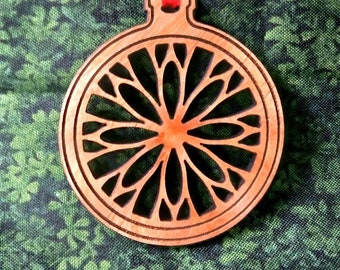 Daisy Ornament, Alder Wood