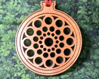 Circles Ornament, Alder Wood