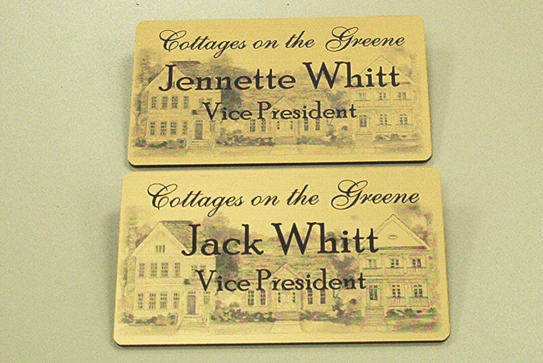 Acrylic Name Tags With or Pin Backs Etsy