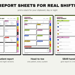 Nurse Planner 2027 for 12 Hour Shifts, Report Sheets, Shift Pay Spreadsheet (Digital PDF) image 2