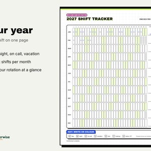 Nurse Planner 2027 for 12 Hour Shifts, Report Sheets, Shift Pay Spreadsheet (Digital PDF) image 6