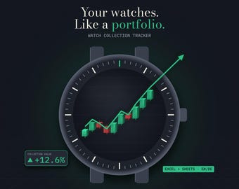 Watch Collection Tracker | Excel and Google Sheets Template | Watch Inventory, Value & Service Log | English + German | Uhrensammlung