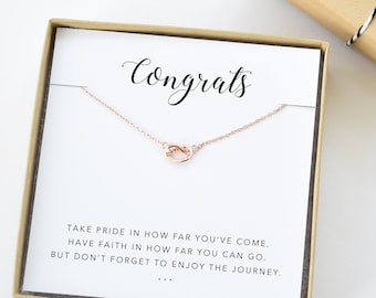 Graduation Gift For Her, Graduation Gift For Daughter, Graduation Necklace, Rose Gold Graduation Gift, New Grad Infinity Necklace