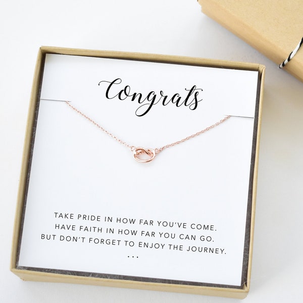 Graduation Gift For Her, Graduation Gift For Daughter, Graduation Necklace, Rose Gold Graduation Gift, New Grad Infinity Necklace