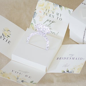 Bridesmaid Proposal Box, Bridesmaid Proposal, Will You Be My Bridesmaid Card, Unique Bridesmaid Proposal Gift, Floral Proposal Box Design