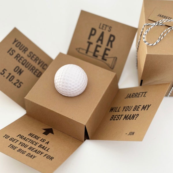 Groomsman Proposal Box, Groomsman Proposal Gift Golf, Funny Groomsman Gift, Groomsman Gift Box Golf, Personalized Groomsman Gift, Golf Theme