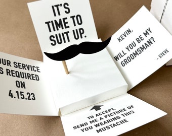 Groomsman Proposal Box, Groomsman Proposal Card, Funny Groomsman Gift, Groomsman Gift Box, Personalized Groomsman Gift, Groomsman Cufflinks