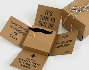 Groomsman Proposal Box, Groomsman Proposal Card, Funny Groomsman Gift, Groomsman Gift Box, Personalized Groomsman Gift, Groomsman Cufflinks