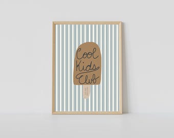 Jungen Zimmer Druck, Jungen Raum Kunst, Jungen Zimmer Dekor, Mädchen Raum Kunst, Cool Kids Club Printable | DD301