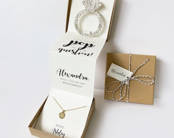 Bridesmaid Proposal Box Set , Bridesmaid Pop Up Box, Will You Be My Bridesmaid, Unique Bridesmaid Proposal Gift, Bridesmaid Jewelry Box