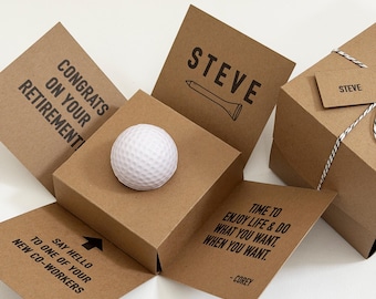Personalized Retirement Card, Golf Themed Retirement Gift