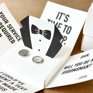 Groomsman Proposal Box, Groomsman Proposal Card, Funny Groomsman Gift, Groomsman Gift Box, Personalized Groomsman Gift, Groomsman Cufflinks