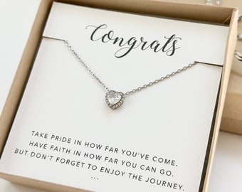 Graduation Gift For Her, Graduation Gift For Daughter, Graduation Necklace, Congrats Gift, Rose Gold Graduation Gift, New Grad Necklace