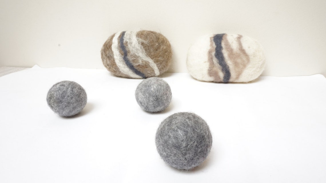 2 Felted Soaps Pebbles Stone Rock Shape Set. Soap Scrub and Etsy