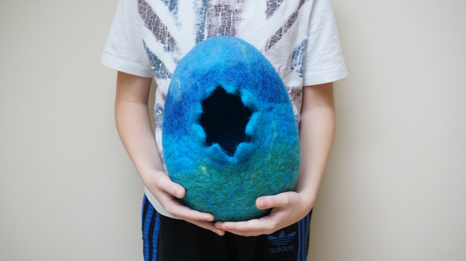 Nidification en Forme d'œuf Feutré Panier de Bol Pour Bonbons Noix Treasuries Halloween Citrouille P