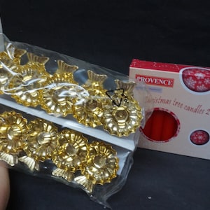 10 clip per candele dell'albero di Natale tono oro o argento, nuova fornitura portacandele portacandele in stile tedesco portacandele in metallo Vintage retrò